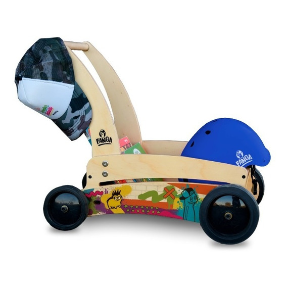 Carrito De Empuje Caminador Fanga Madera - Bebes Barrio