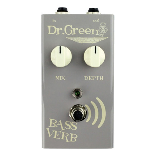 Dr Green Pedal Análogo Bass Verb reverb Color Gris