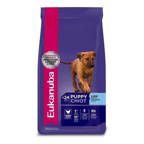 Alimento Eukanuba para perro cachorro de raza grande sabor mix en bolsa de 15 kg