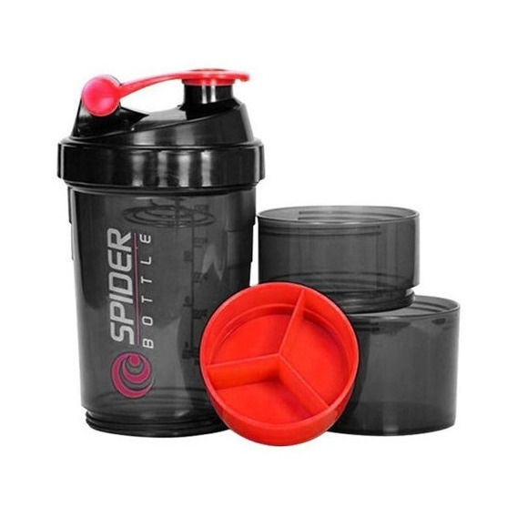 Termo Mezclador Proteína Shaker 500ml 3-1 Proteína Rojo