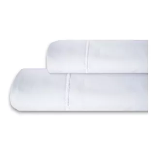 2 Fundas De Almohada Blanca  Promoción Percal 180 Hilos G&d