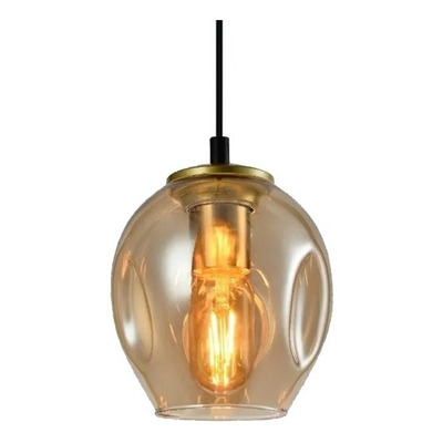 Colgante Ástrid Humo 1 Luz Apto Led Vidrio Moderno Cie