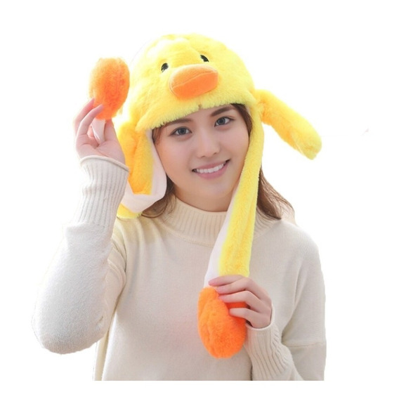 Gorro Levanta Orejas Pollito Luz Led