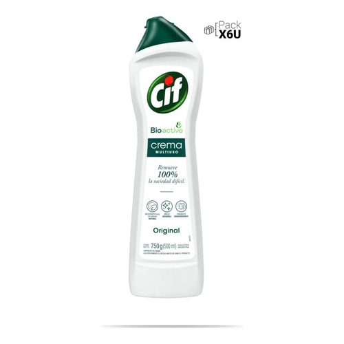 Pack X6u Cif Original Limpiador En Crema 750 Gr