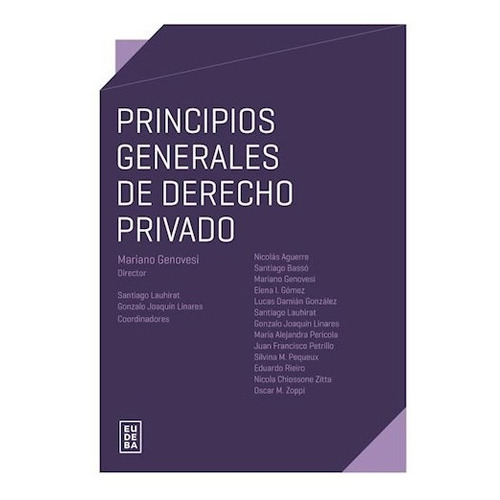 Principios Generales De Derecho Privado - Genovesi, Luis Ma