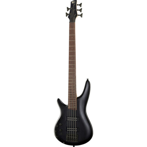 Contrabajo eléctrico Ibanez SR305ebl de 5 cuerdas para zurdos, acabado del cuerpo: negro envejecido, color: negro, guía para zurdos