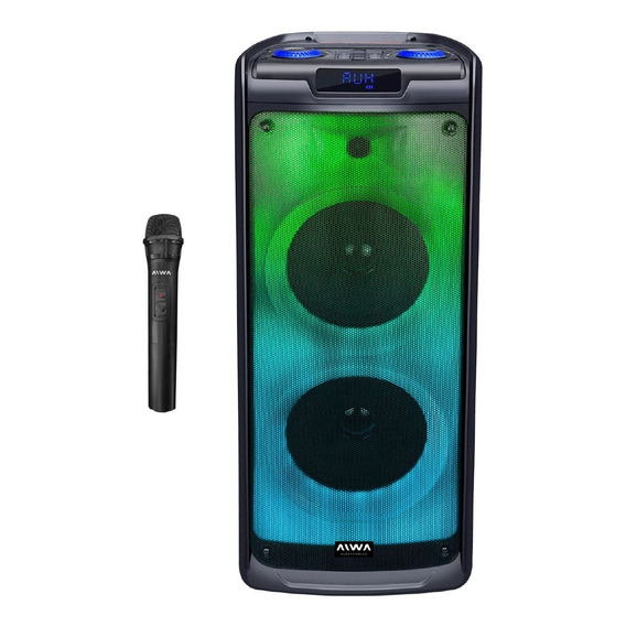 Parlante Torre Portátil Bluetooth Aux 40w Luces Aiwa