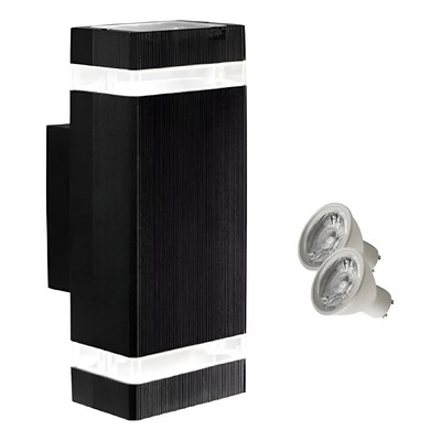 Bidireccional Exterior Aluminio Con 2 Led Gu10 Sf