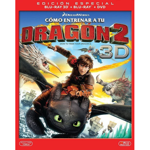 Cómo Entrenar A Tu Dragón 2 | Blu Ray 3d + Blu Ray + Dvd