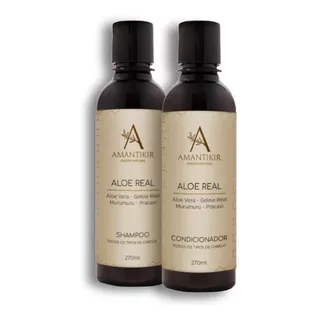Shampoo Condicionador Aloe Real 100% Natural 270ml Amantikir