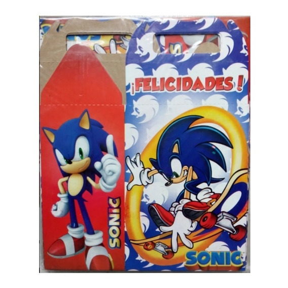 Sonic Hedge Sega Mania Set 100 Cajitas Dulceras Bolo Feliz