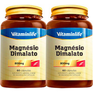 Kit C/ 2 Magnésio Dimalato 800mg 60 Cápsulas - Vitaminlife