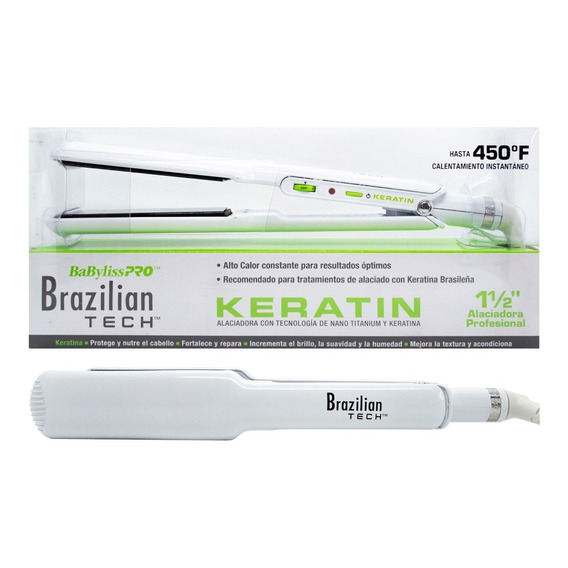 Plancha Pelo Alisado Keratina Babyliss Brazilian 450f Local 