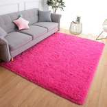 Tapete Felpudo 1,00x1,40 Peludo Macio Shaggy Sala Quarto Leve Lava Fácil Pink Casa Laura Enxovais