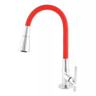 Torneira De Cozinha Monocomando Gmc Metais 6098 New Gourmet C-69 Vermelho