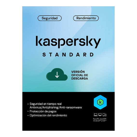 Antivirus Kaspersky Standard 5 Dispositivos 2 Años