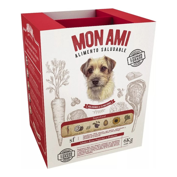 Mon Ami Superfood Perros Adultos Peq/med 6kg + Regalo Corder