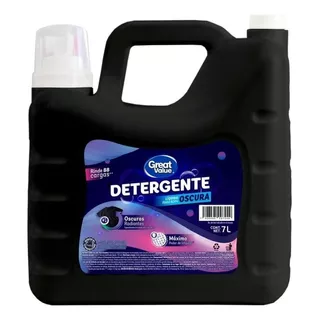 Detergente Líquido Great Value Oscuros 7l Rinde 88 Cargas