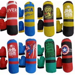 Set Completo Bolsa De Boxeo Infantil Con Guantes Juguete