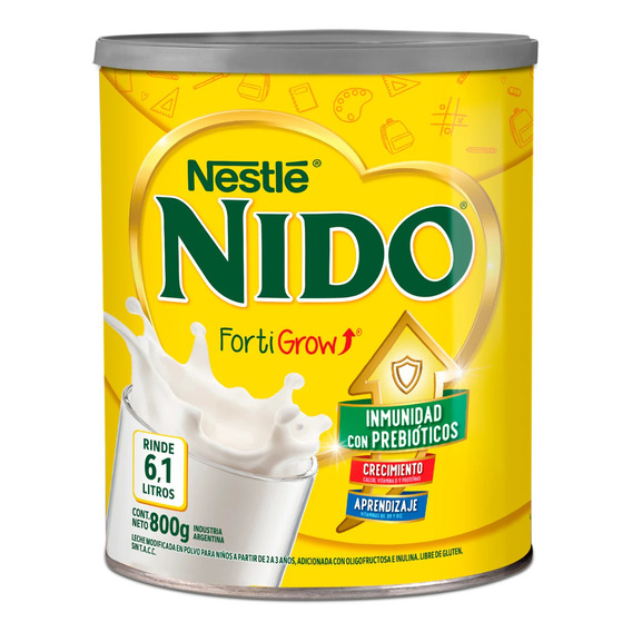 Leche Fórmula En Polvo Nestlé Nido Fortigrow 3d  Lata  800g