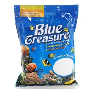 Sal Blue Treasure Reef Sea Salt 3,35kg P/ Aquários Marinhos