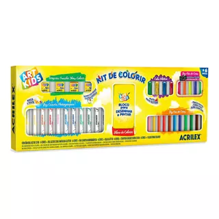 Brinquedo Kit De Colorir Acessorios Art Kids Acrilex 40060