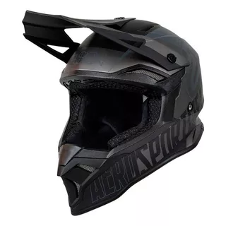 Capacete Cross Asw Fusion 2.0 Dash Preto Chumbo Cinza Lj Cor Dash Preto/cinza Tamanho Do Capacete 56