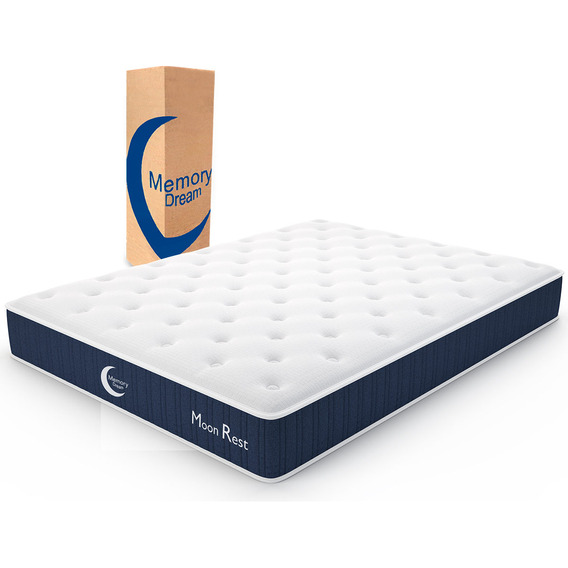 Colchón Matrimonial Memory Foam Resortes Independientes En Caja Memory Dream