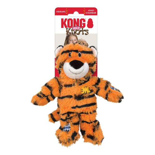 Peluche para perro tigre Kong Wild Knots, tamaño mediano/grande