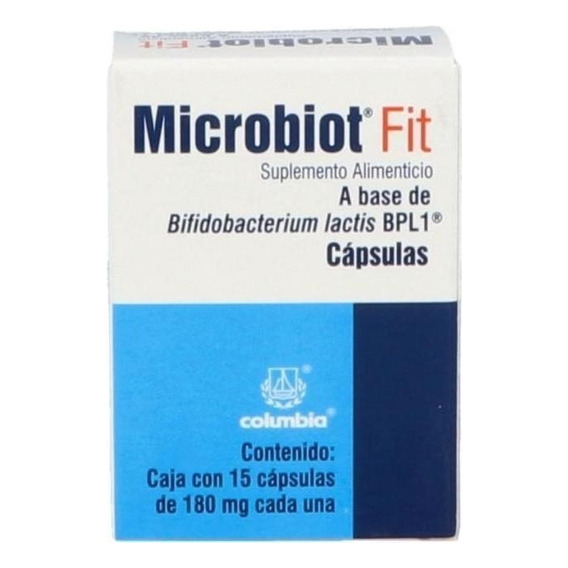 Suplemento Alimenticio Microbiot Fit 15 Capsulas Sin Sabor