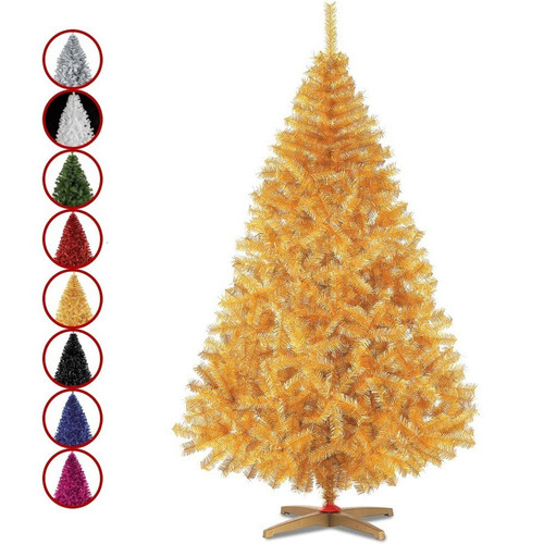 Arbol Pino Colores Navidad Artificial Naviplastic 220cm Color Dorado