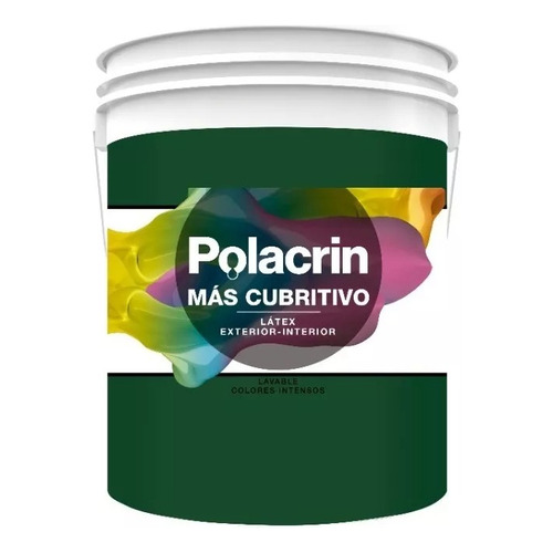 Polacrin Latex Premium Int/ext Colores X 1lt. -umox- Color Verde Foresta