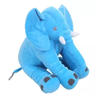 40cm Azul Peluche De Elefante Almohada Super Suave Con Tela Felpa
