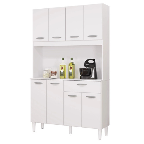 Mueble Cocina Compacta Kit 8 Puertas 1 Cajon LG Color Blanco