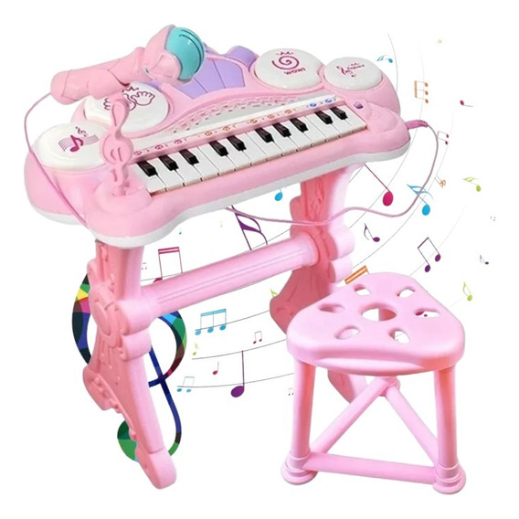 Piano Juguete Electrónico Para Niños Musical Con Micrófono