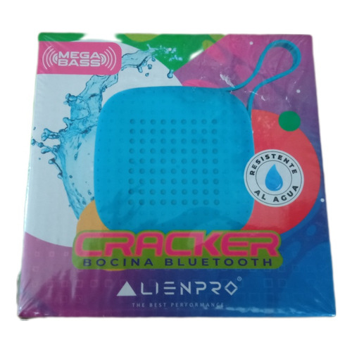 Bocina Bluetooth Alienpro Cracker Ipx4 Color Turquesa