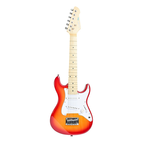Guitarra Eléctrica Stratocaster Parquer Sunburst Niños Viaje Color Naranja Material Del Diapasón Arce Orientación De La Mano Diestro