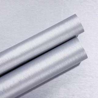 Vinilo Gris Acero  Aluminio Cepillado Moldeable Y Texturado