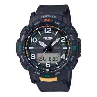 Casio Pro Trek Connect Prt-b50-1dr Color De La Correa: Negro, Color Del Bisel: Negro, Color De Fondo: Negro