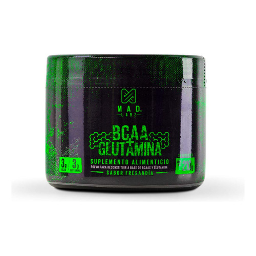 Bcaa Glutamina Mad Labz 210g sabor fresandia