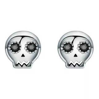 Aretes Plata Esterlina Calavera Krasha Para Dama Clkpsgf38