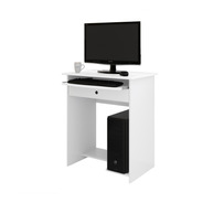 Escrivaninha Ej Móveis Mesa De Computador Prática Com Gaveta Mdp De 650mm X 795mm X 450mm Branco