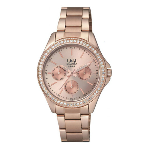 Reloj Para Mujer Q&q Fashion Ce01j010y Oro Rosa