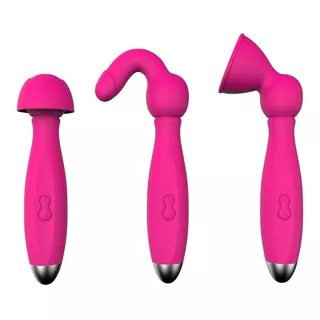 Vibrador Clitoris Con 3 Cabezales Intercambiables Bowling