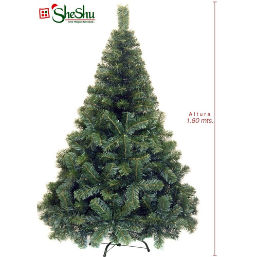 Árbol De Navidad Premium 1,80 M. Pie Metal Reforzado- Sheshu Color Verde
