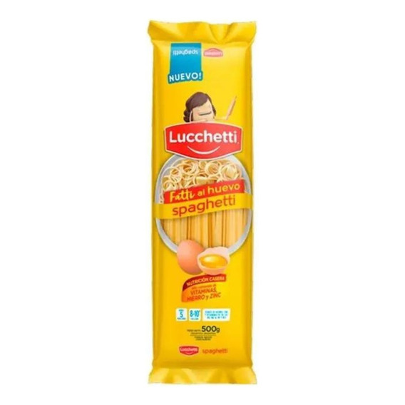 Fideos Lucchetti Spaghetti Al Huevo X 500grs