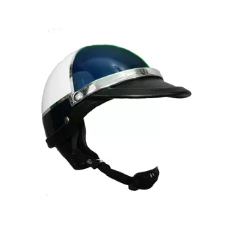 Casco Policía, Motociclista, Tránsito Y Vialidad Blanco/azul