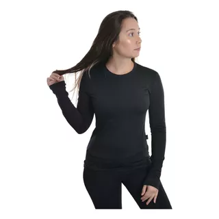 Blusa Peluciada Manga Longa Feminina Térmica De Inverno