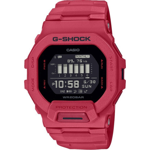 Reloj Casio G-shock G-squad Bluetooth Original E-watch Color de la correa Rojo Color del bisel Rojo Color del fondo Negro