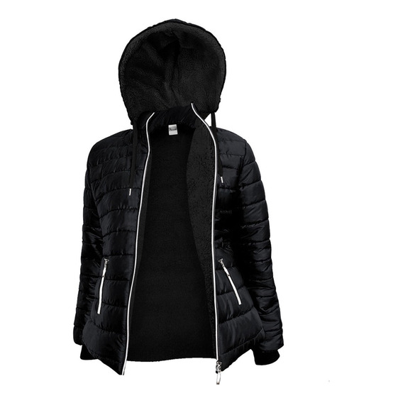 Campera Inflable De Mujer Con Polar. Brocatto